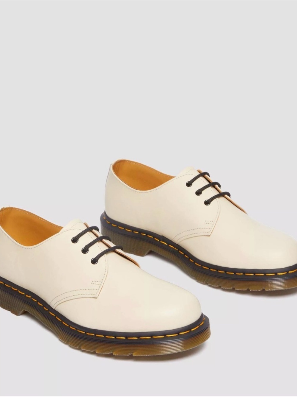 NWOB Dr. Martens Cream 1461 Smooth Leather Oxford Shoes Men’s 10 Women’s 11 - Picture 2 of 12